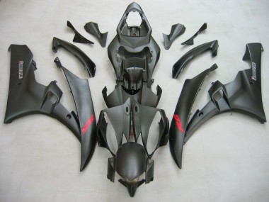 06-07 Matt Schwarz Yamaha YZF R6 Motorrad Verkleidungen