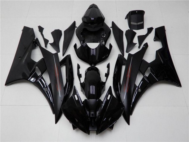 06-07 Matt schwarz glänzend Yamaha YZF R6 Motorrad Verkleidung 06-07 Matt schwarz glänzend Yamaha YZF R6 Motorrad Verkleidung