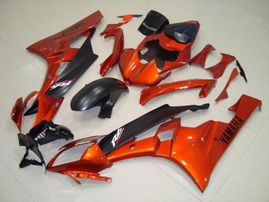 06-07 Orange Matt schwarz Yamaha YZF R6 Motorrad Verkleidung