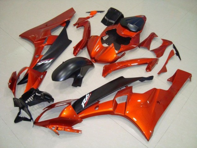 06-07 Orange Matt schwarz Yamaha YZF R6 Motorrad Verkleidungen