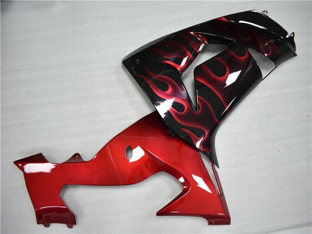 06-07 Rot Flamme Kawasaki ZX10R Motorrad Verkleidung 06-07 Rot Flamme Kawasaki ZX10R Motorrad Verkleidung