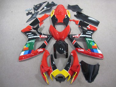 06-07 Rot Schwarz Grün Suzuki GSXR 750 Motorrad Verkleidung