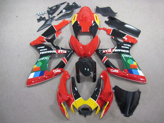 06-07 Rot Schwarz Grün Suzuki GSXR 750 Motorrad Verkleidung 06-07 Rot Schwarz Grün Suzuki GSXR 750 Motorrad Verkleidung
