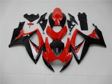 06-07 Rot Schwarz Suzuki GSXR 600/750 Motorrad Verkleidung Komplett Sets