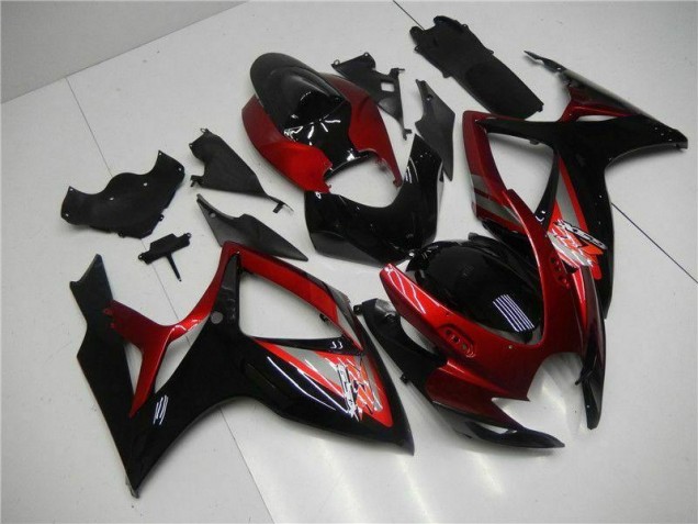 06-07 Rot Schwarz Suzuki GSXR 600/750 Motorrad Verkleidung & Plastik