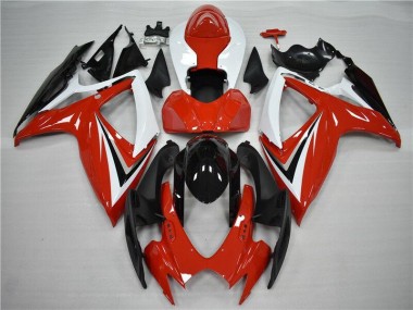 06-07 Rot Schwarz Suzuki GSXR 600/750 Motorrad Vollverkleidung