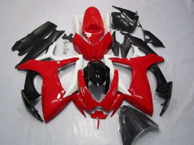 06-07 Rot Schwarz Suzuki GSXR 600 Motorrad Verkleidung