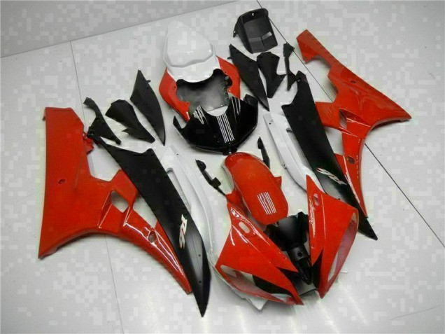 06-07 Rot Schwarz Yamaha YZF R6 Motorrad Verkleidung