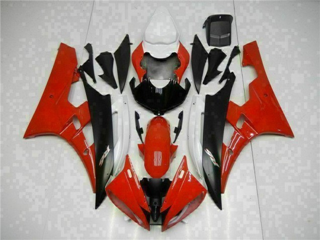 06-07 Rot Schwarz Yamaha YZF R6 Motorrad Verkleidung