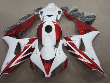 06-07 Rot Weiß Honda CBR1000RR Motorrad Verkleidungen