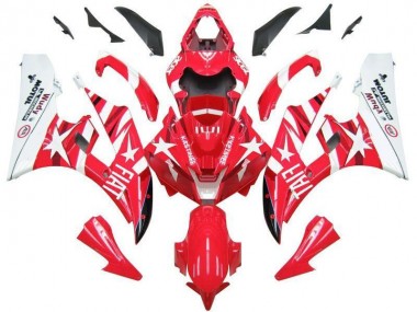 06-07 Rot Weiß Star Fiat Yamaha YZF R6 Motorrad Verkleidung