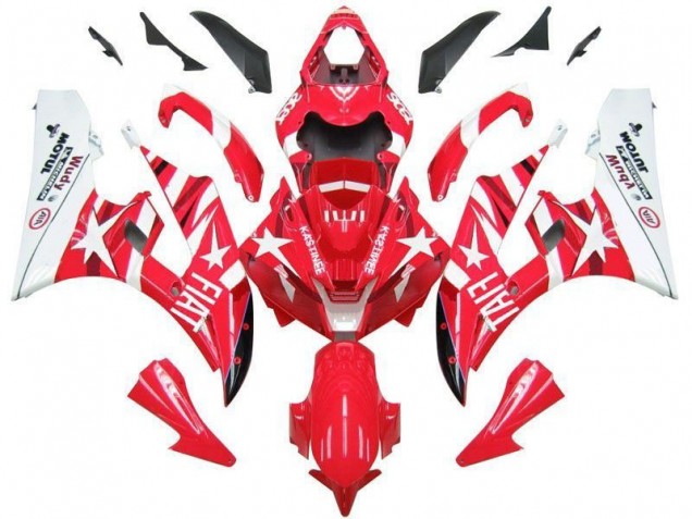 06-07 Rot Weiß Star Fiat Yamaha YZF R6 Motorrad Verkleidung