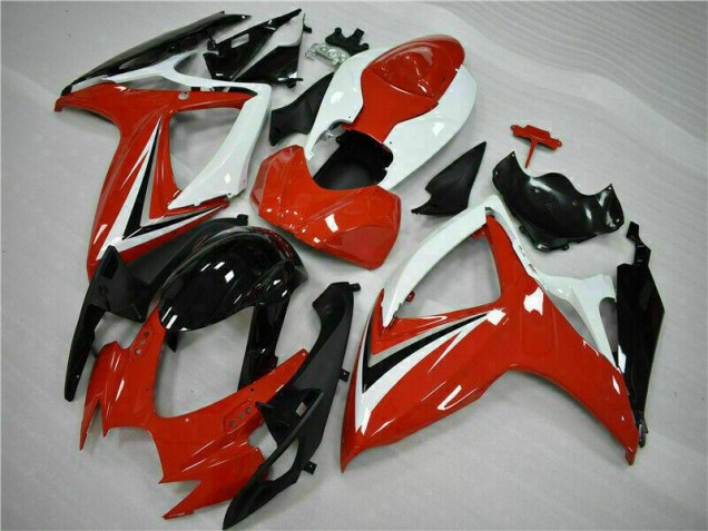 06-07 Rot Weiß Suzuki GSXR 600/750 Motorrad Verkleidungen