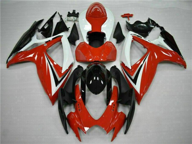 06-07 Rot Weiß Suzuki GSXR 600/750 Motorrad Verkleidungen