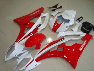 06-07 Rot Weiß Yamaha YZF R6 Motor Verkleidung
