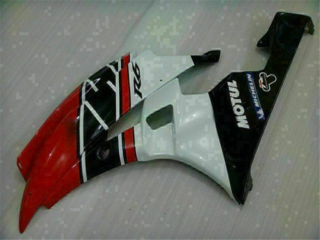 06-07 Rot Weiß Yamaha YZF R6 Motor Verkleidungen