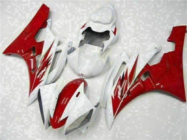 06-07 Rot Weiß Yamaha YZF R6 Motorrad Verkleidung