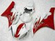 06-07 Rot Weiß Yamaha YZF R6 Motorrad Verkleidung