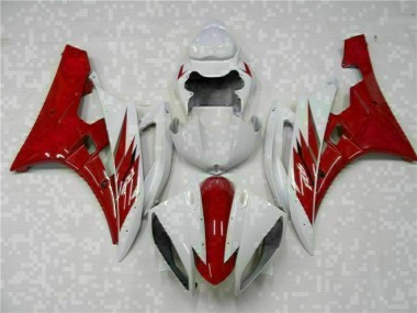 06-07 Rot Weiß Yamaha YZF R6 Motorrad Verkleidung