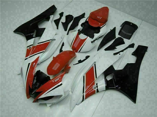 06-07 Rot Weiß Yamaha YZF R6 Motorrad Vollverkleidung 06-07 Rot Weiß Yamaha YZF R6 Motorrad Vollverkleidung