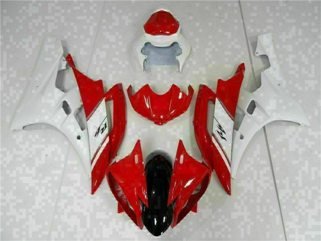 06-07 Rot Weiß Yamaha YZF R6 Motorrad Vollverkleidung & Plastik 06-07 Rot Weiß Yamaha YZF R6 Motorrad Vollverkleidung & Plastik