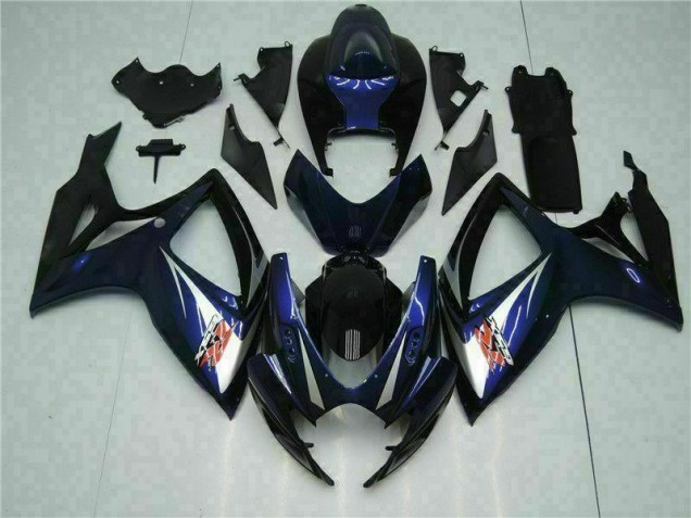06-07 Schwarz Blau Suzuki GSXR 600/750 Motorrad Vollverkleidung