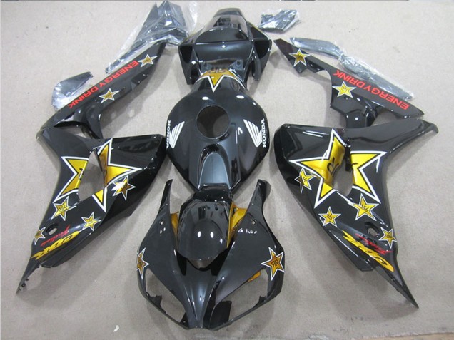 06-07 Schwarz Gelb ENERGY DRINK Honda CBR1000RR Motorrad Verkleidung