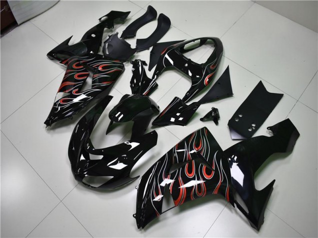 06-07 Schwarz Grau Rot Kawasaki ZX10R Motorrad Verkleidung 06-07 Schwarz Grau Rot Kawasaki ZX10R Motorrad Verkleidung
