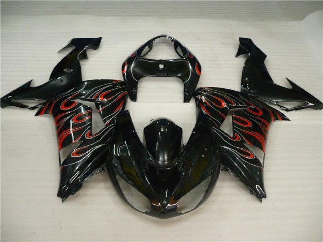 06-07 Schwarz Grau Rot Kawasaki ZX10R Motorrad Verkleidung 06-07 Schwarz Grau Rot Kawasaki ZX10R Motorrad Verkleidung