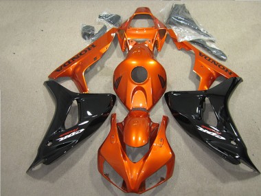 06-07 Schwarz Orange Fireblade Honda CBR1000RR Motorrad Verkleidung