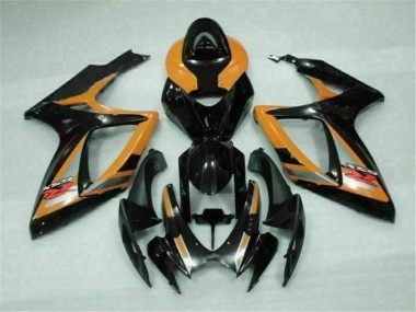 06-07 Schwarz Orange Suzuki GSXR 600/750 Motorrad Verkleidung