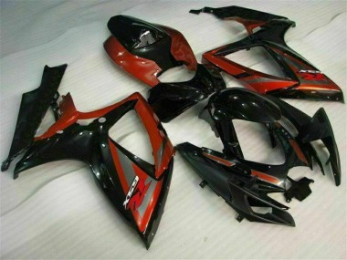 06-07 Schwarz Rot Suzuki GSXR 600/750 Motorrad Verkleidung