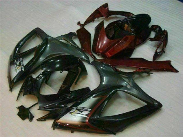 06-07 Schwarz Rot Suzuki GSXR 600/750 Motorrad Verkleidungen 06-07 Schwarz Rot Suzuki GSXR 600/750 Motorrad Verkleidungen