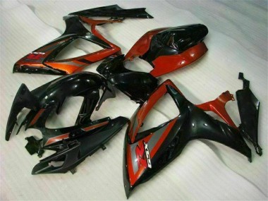06-07 Schwarz Rot Suzuki GSXR 600/750 Motorrad Vollverkleidung