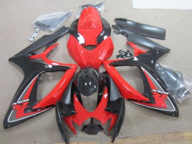 06-07 Schwarz Rot Suzuki GSXR 600 Motorrad Verkleidungen
