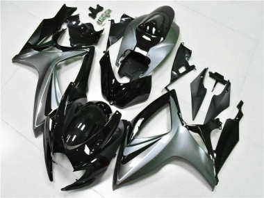 06-07 Schwarz Suzuki GSXR 600/750 Motorrad Vollverkleidung