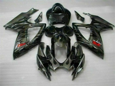 06-07 Schwarz Suzuki GSXR 600/750 Motorrad Vollverkleidung & Plastik