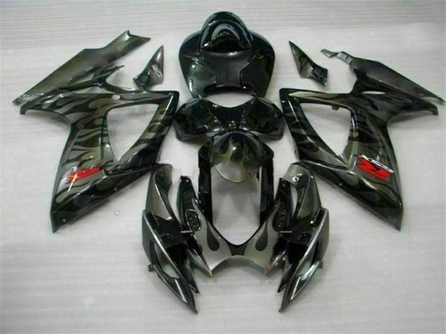 06-07 Schwarz Suzuki GSXR 600/750 Motorrad Vollverkleidung & Plastik