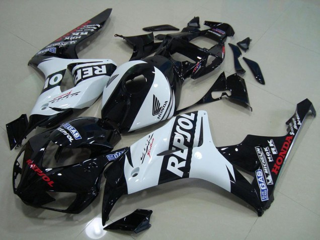 06-07 Schwarz Weiß Repsol Honda CBR1000RR Motorrad Verkleidung