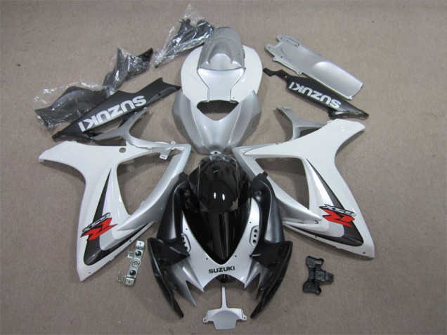 06-07 Schwarz Weiß Suzuki GSXR 600 Motorrad Verkleidung 06-07 Schwarz Weiß Suzuki GSXR 600 Motorrad Verkleidung