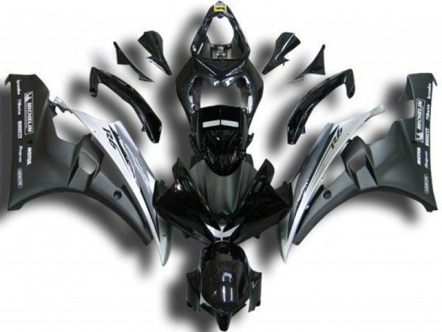 06-07 Schwarz Weiß Yamaha YZF R6 Motorrad Verkleidung 06-07 Schwarz Weiß Yamaha YZF R6 Motorrad Verkleidung