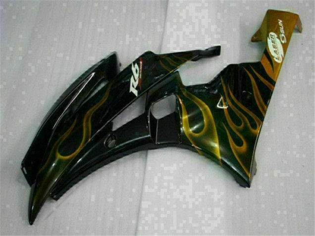 06-07 Schwarz Yamaha YZF R6 Motorrad Verkleidung