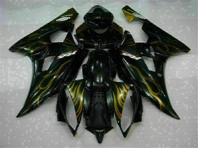 06-07 Schwarz Yamaha YZF R6 Motorrad Verkleidung
