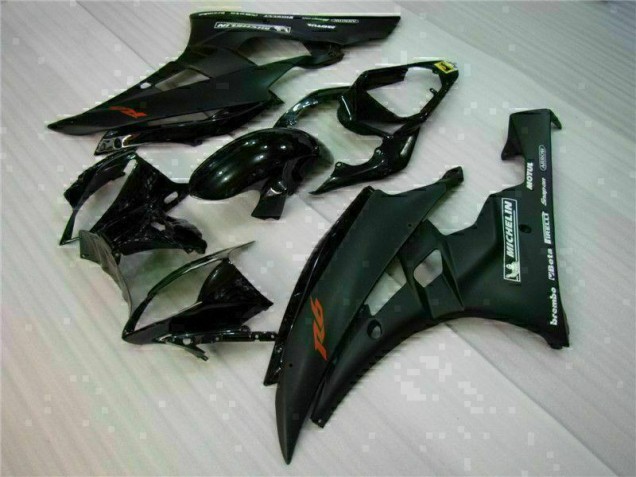 06-07 Schwarz Yamaha YZF R6 Motorrad Vollverkleidung & Plastik