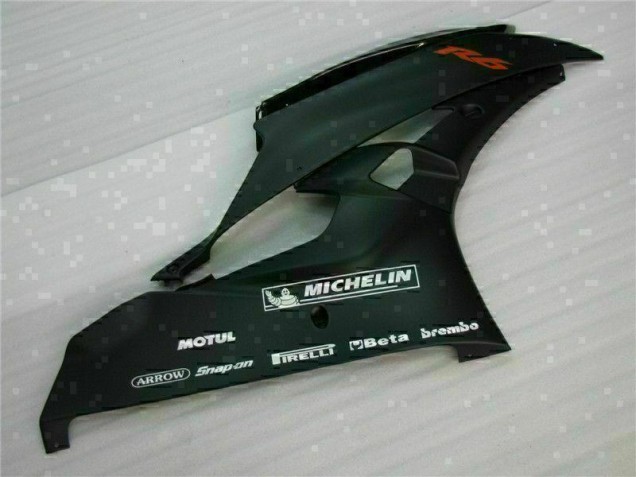 06-07 Schwarz Yamaha YZF R6 Motorrad Vollverkleidung & Plastik