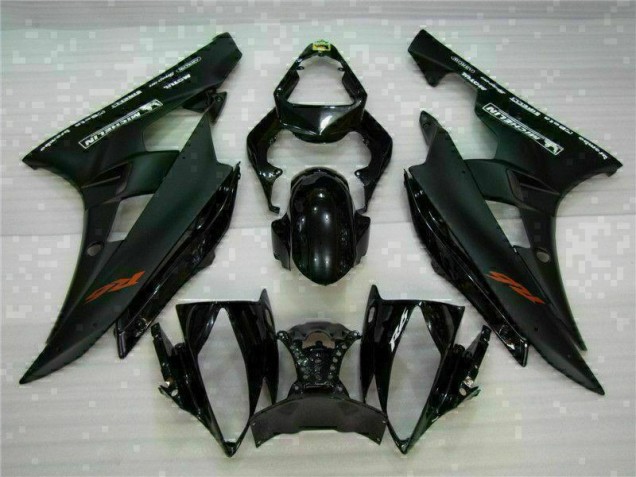 06-07 Schwarz Yamaha YZF R6 Motorrad Vollverkleidung & Plastik