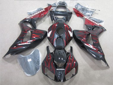 06-07 Schwarz rote Flamme Honda CBR1000RR Motorrad Verkleidung