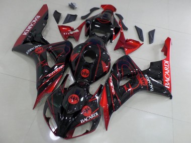 06-07 Schwarzer Bacardi Honda CBR1000RR Motorrad Verkleidung