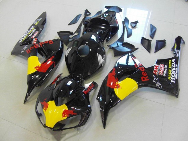 06-07 Schwarzer Rot Bull Honda CBR1000RR Motorrad Verkleidung