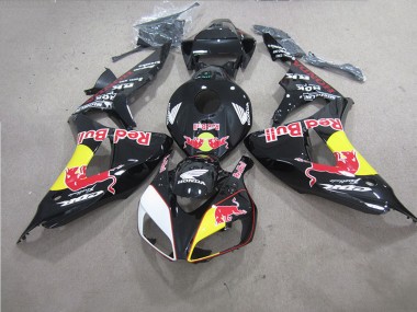 06-07 Schwarzer Rot Bull Honda CBR1000RR Motorrad Verkleidungen